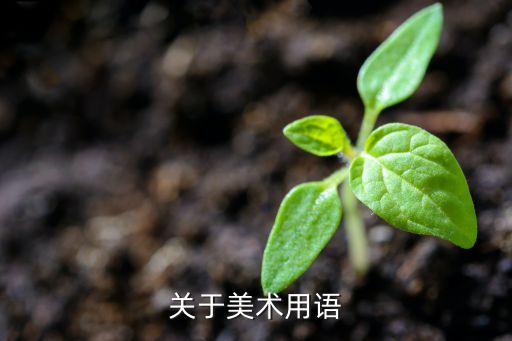 关于美术用语