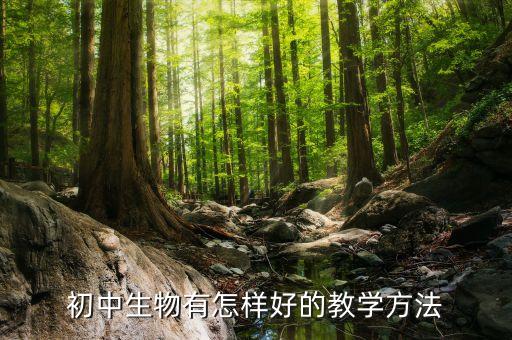 初中生物有怎样好的教学方法