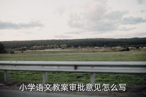 小学语文教案审批意见怎么写