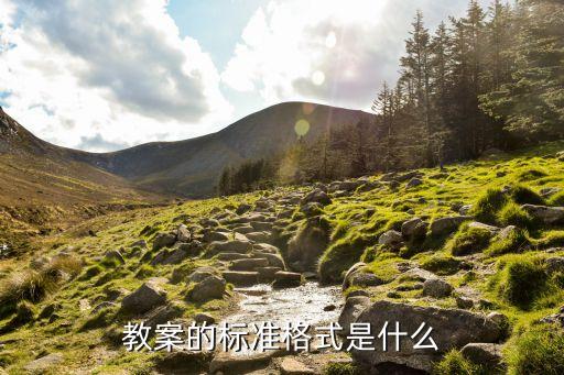 教案的标准格式是什么