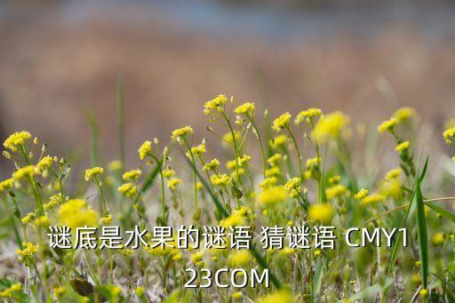 谜底是水果的谜语 猜谜语 CMY123COM