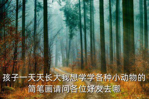 孩子一天天长大我想学学各种小动物的简笔画请问各位好友去哪