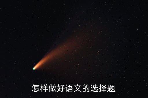 怎样做好语文的选择题