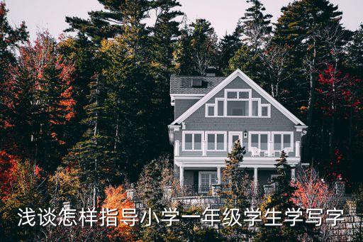 浅谈怎样指导小学一年级学生学写字