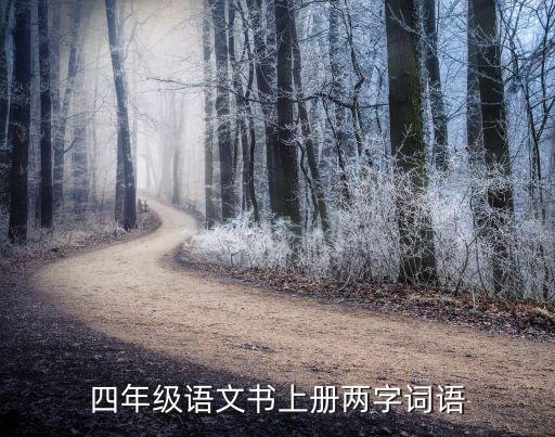 四年级语文书上册两字词语