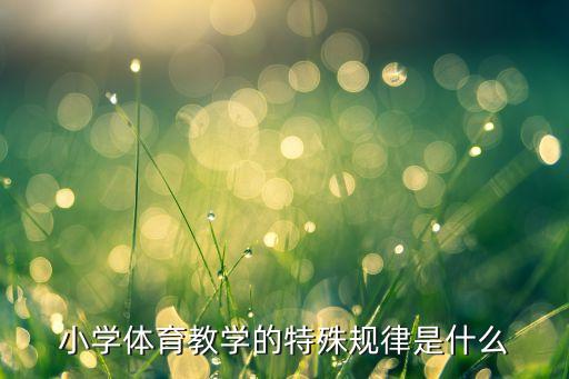 小学体育教学的特殊规律是什么