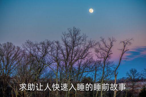 求助让人快速入睡的睡前故事