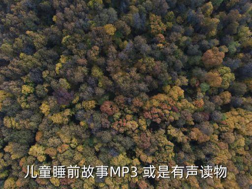 儿童睡前故事MP3 或是有声读物