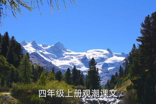 四年级上册观潮课文