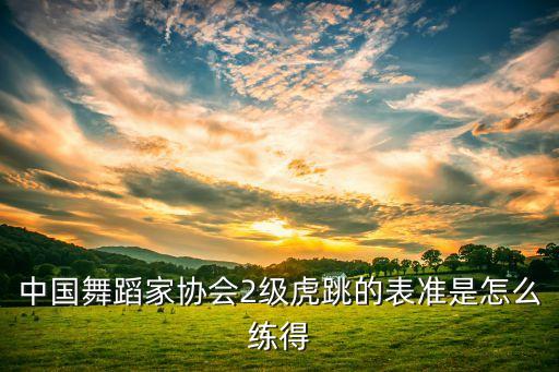 中国舞蹈家协会2级虎跳的表准是怎么练得
