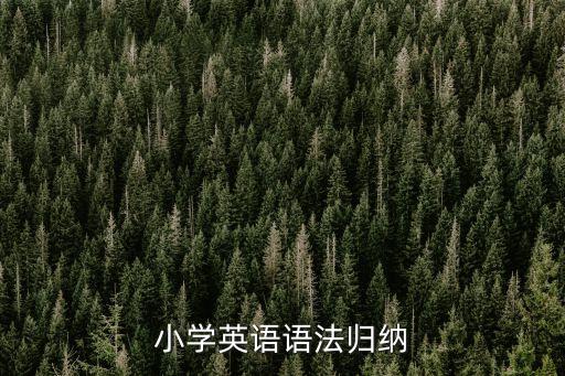 小学英语语法归纳