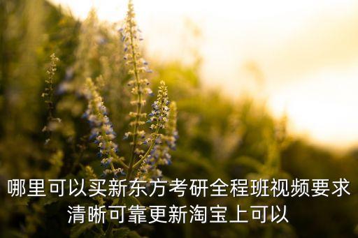 新东方网课在哪里买，购买新东方英语网上课程的地址
