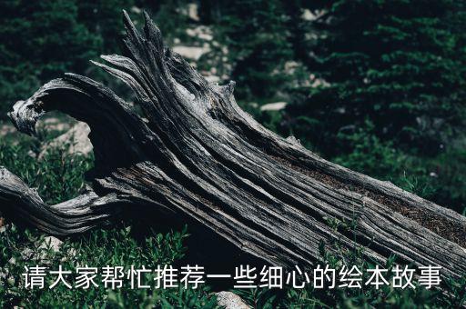 请大家帮忙推荐一些细心的绘本故事