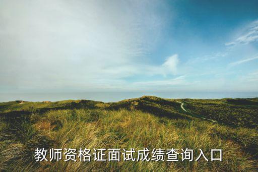 教师面试查询入口，教师资格证面试成绩查询入口