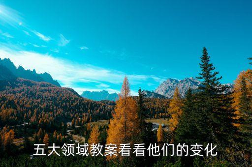 五大领域教案看看他们的变化