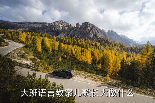 幼儿园语言课大班教案，大班语言教案儿歌长大做什么