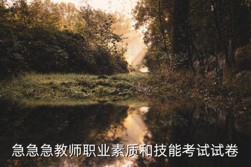 急急急教师职业素质和技能考试试卷