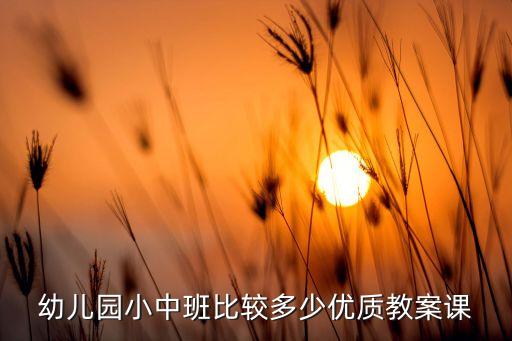 幼儿园小中班比较多少优质教案课