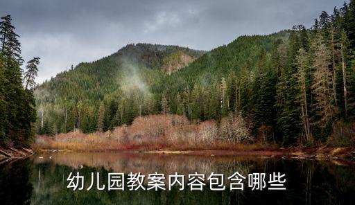 幼儿园教案内容包含哪些