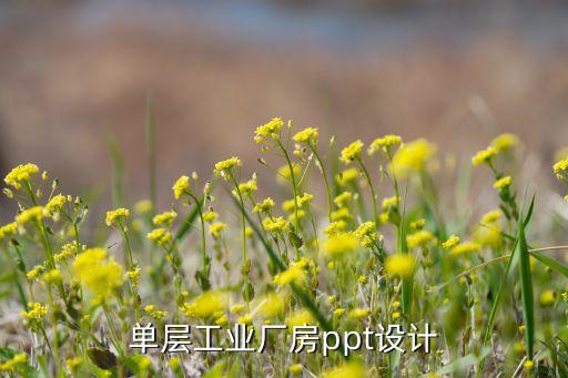 单层工业厂房ppt设计