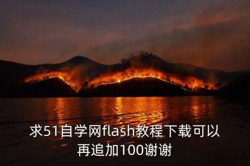 求51自学网flash教程下载可以再追加100谢谢