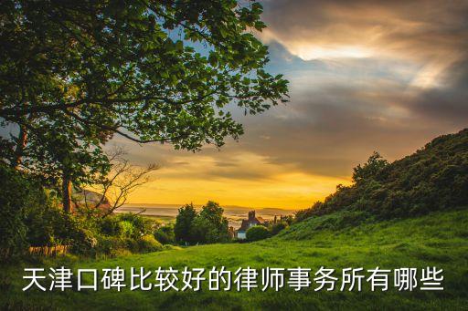 天津口碑比较好的律师事务所有哪些