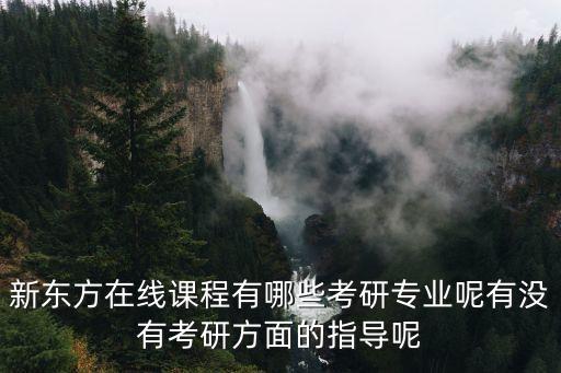 新东方在线课程有哪些考研专业呢有没有考研方面的指导呢