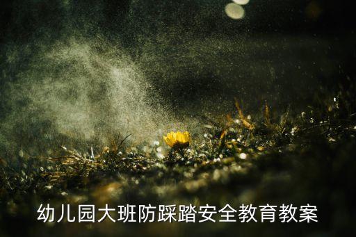 幼儿园大班防踩踏安全教育教案
