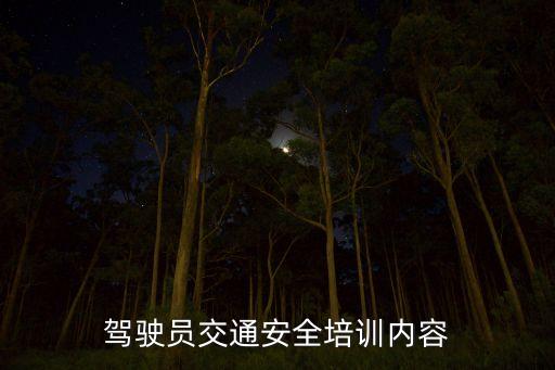交通安全教育培训，驾驶员交通安全培训内容