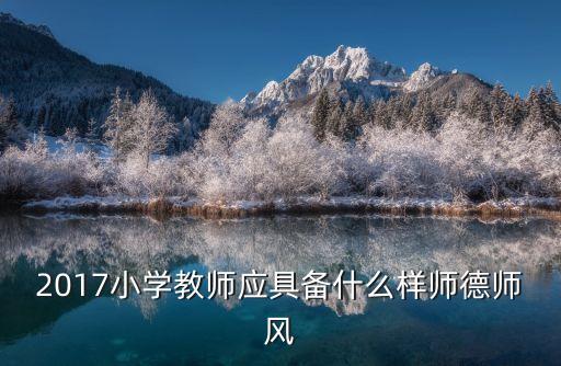 2017小学教师应具备什么样师德师风