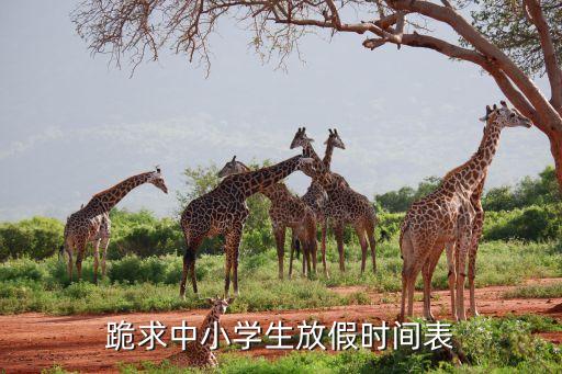 跪求中小学生放假时间表