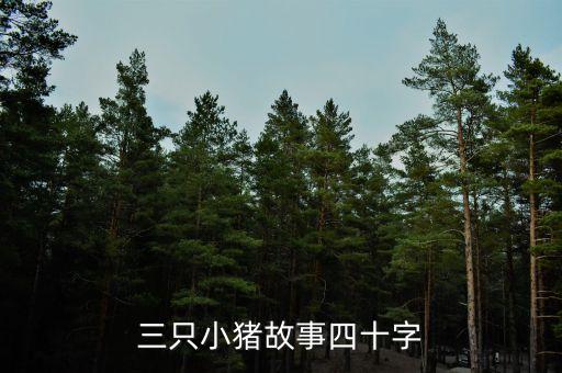 三只小猪故事四十字