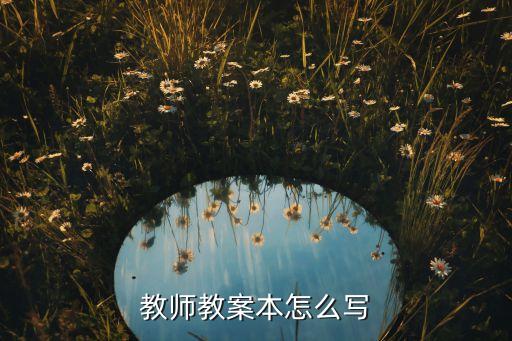 教师教案本怎么写