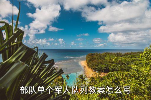 部队单个军人队列教案怎么写