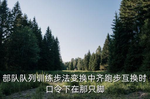 部队队列训练步法变换中齐跑步互换时口令下在那只脚