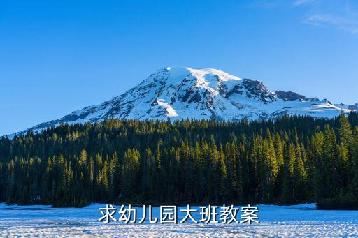 求幼儿园大班教案
