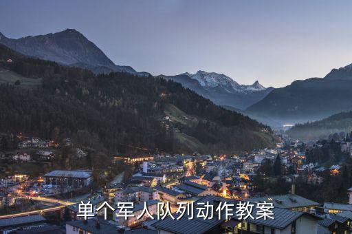 免费完整队列训练教案，求单个军人队列动作教案一份