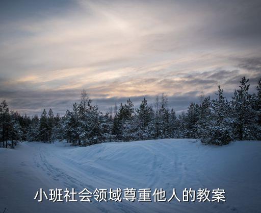 小班社会领域尊重他人的教案