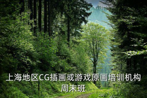 上海地区CG插画或游戏原画培训机构周末班