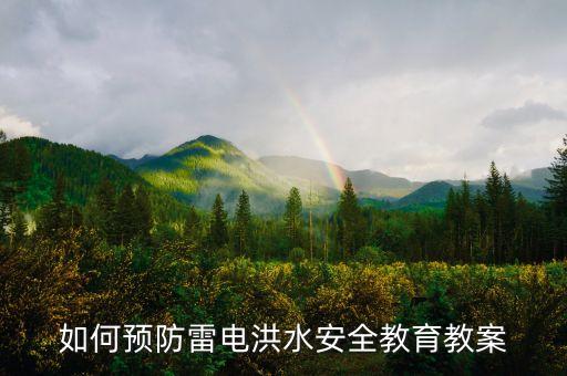 如何预防雷电洪水安全教育教案