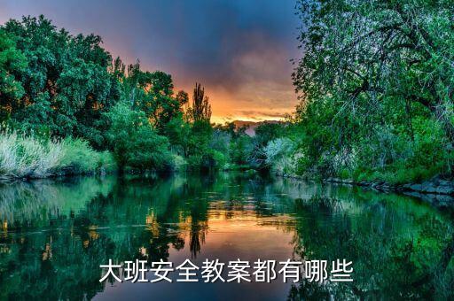 大班安全教案都有哪些