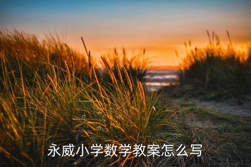 小学数学教案模板，永威小学数学教案怎么写