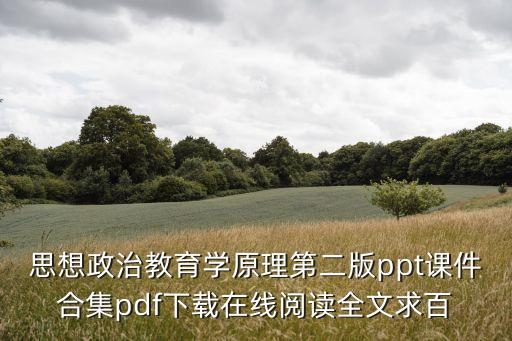 思想政治教育学原理第二版ppt课件合集pdf下载在线阅读全文求百