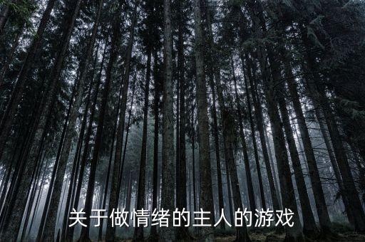 关于做情绪的主人的游戏