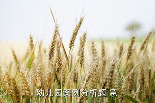 幼儿园案例分析大全，幼儿园案例分析题 急