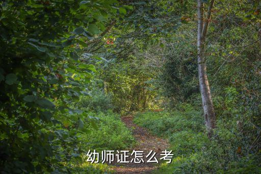 幼师证怎么考