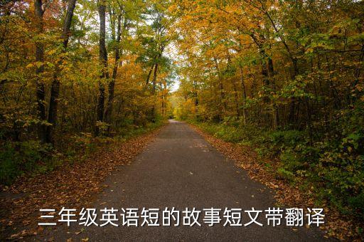 三年级英语短的故事短文带翻译