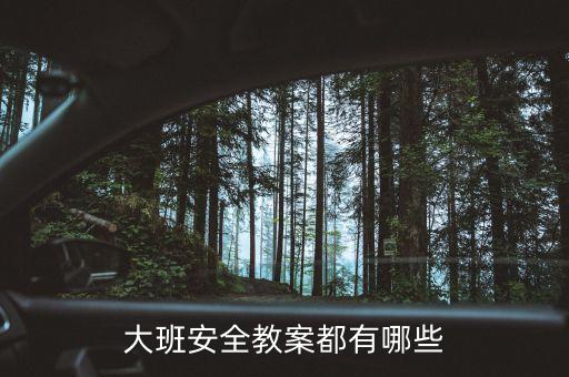 大班安全教案都有哪些