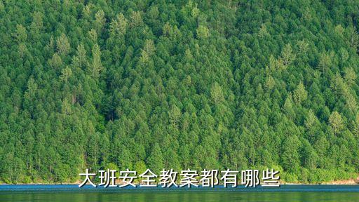大班安全教案都有哪些