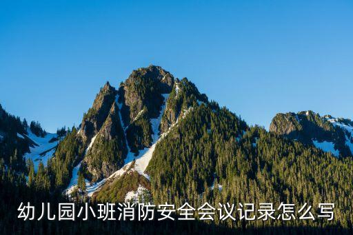 幼儿园小班消防安全会议记录怎么写
